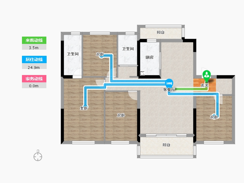 四川省-雅安市-碧桂园四川雅安天全县天玺湾-117.91-户型库-动静线