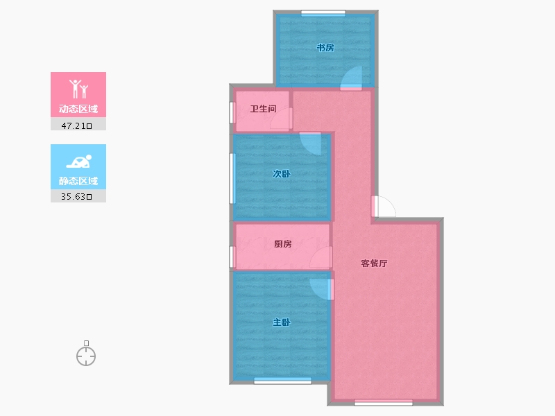 黑龙江省-哈尔滨市-融创兰园-73.99-户型库-动静分区