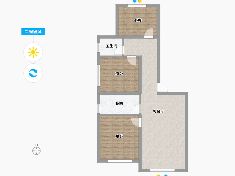 黑龙江省-哈尔滨市-融创兰园-73.99-户型库-采光通风