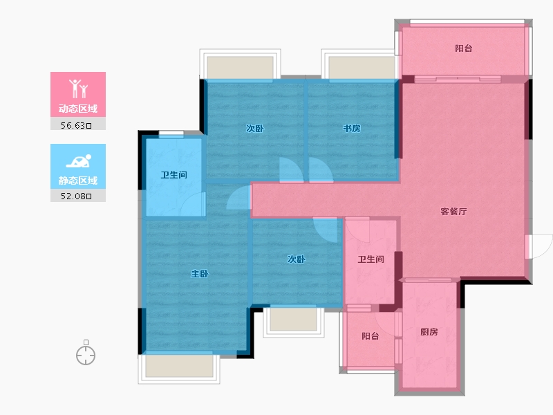 广西壮族自治区-南宁市-天池山.中脊-98.15-户型库-动静分区