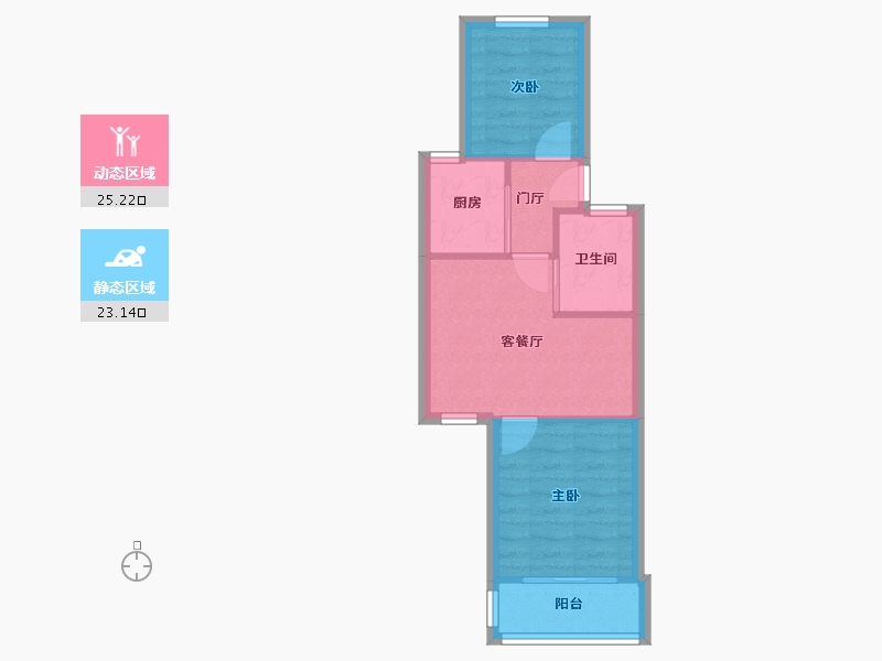 上海-上海市-银都新村-43.03-户型库-动静分区