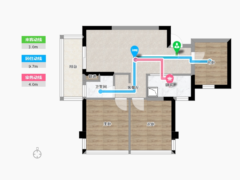 广西壮族自治区-南宁市-金成江南壹品-58.16-户型库-动静线