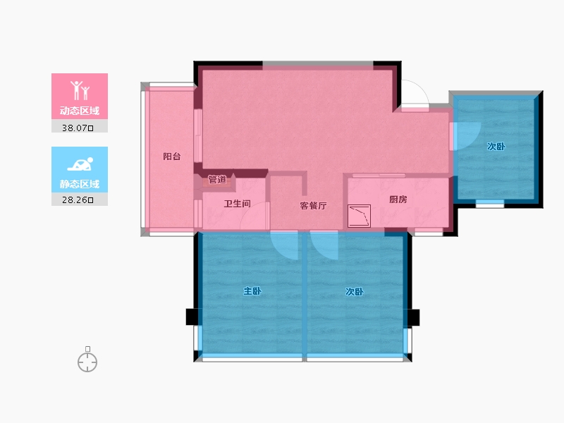 广西壮族自治区-南宁市-金成江南壹品-58.16-户型库-动静分区