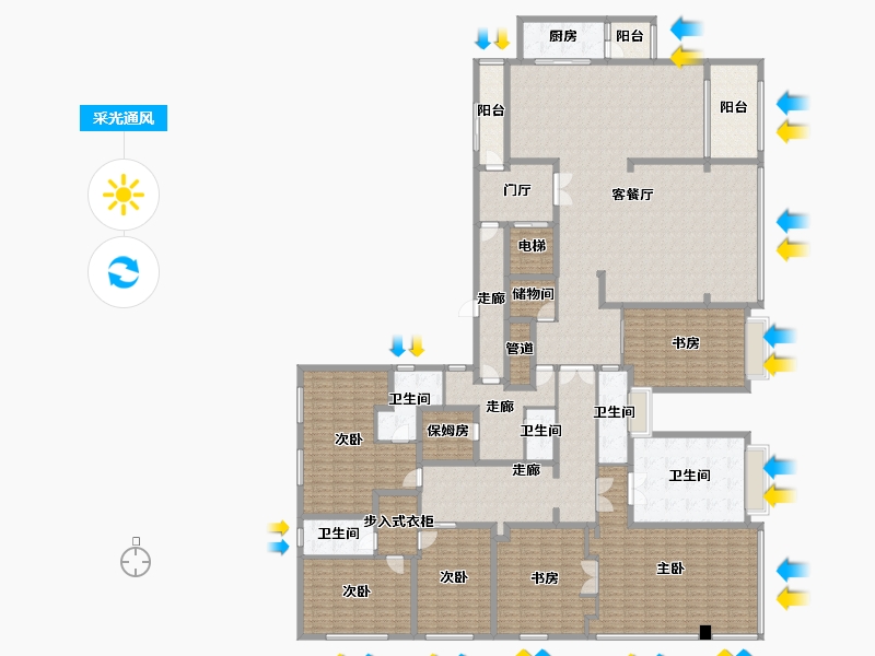 重庆-重庆市-阳光城天澜道11号-382.48-户型库-采光通风