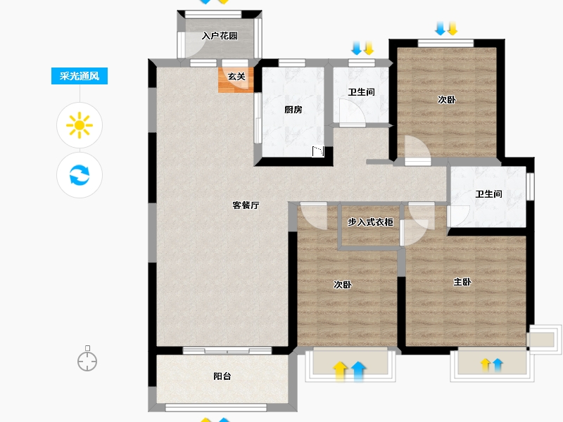 安徽省-蚌埠市-鹏欣天珑天�h-99.20-户型库-采光通风