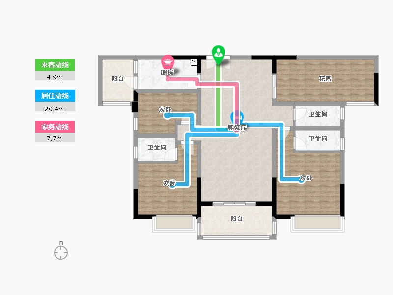 广东省-云浮市-明珠新城-132.61-户型库-动静线