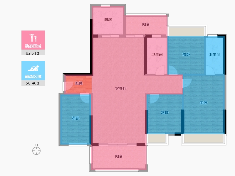 广东省-湛江市-世纪华苑-126.85-户型库-动静分区