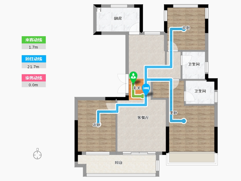 浙江省-绍兴市-中梁越江府-94.99-户型库-动静线