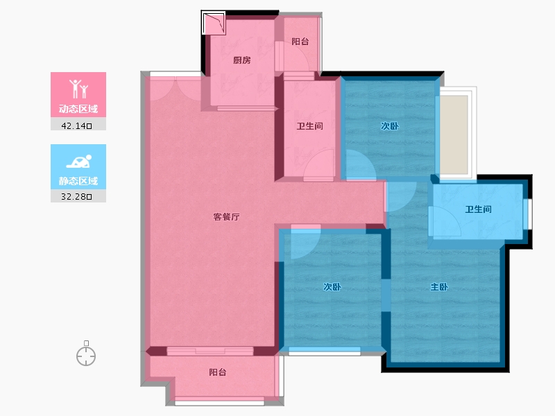 广东省-深圳市-麟恒中心广场-64.94-户型库-动静分区