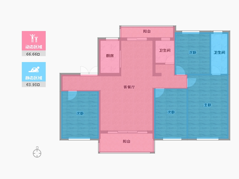 贵州省-铜仁市-尊龙世纪城-118.78-户型库-动静分区