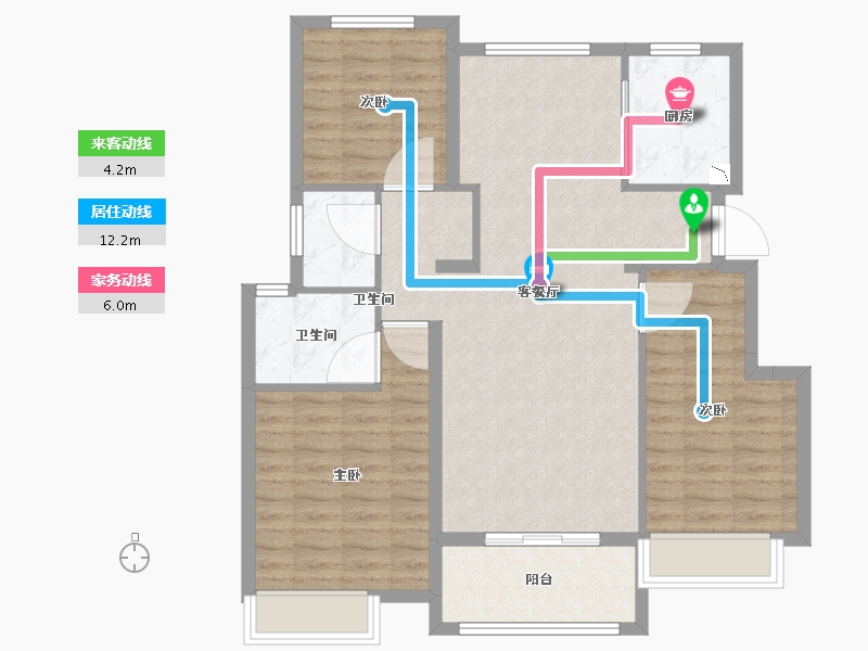 安徽省-滁州市-力宝铂金府-94.69-户型库-动静线