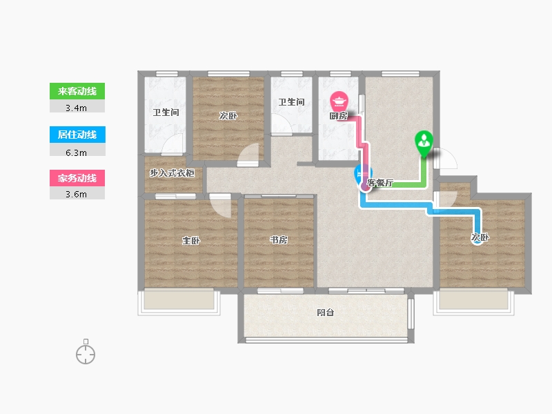 山东省-聊城市-星光・�Z园-112.80-户型库-动静线