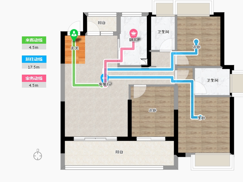 江西省-上饶市-中京学府-85.06-户型库-动静线