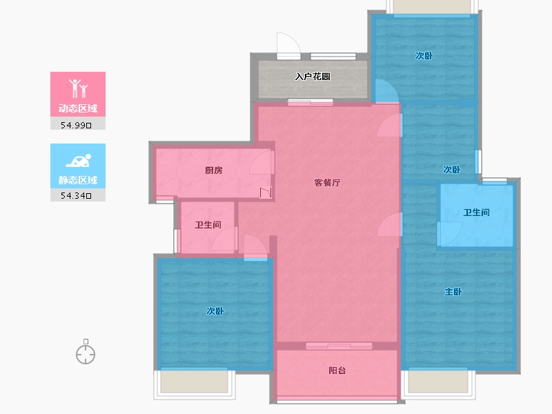 广东省-肇庆市-名城星岸-103.22-户型库-动静分区