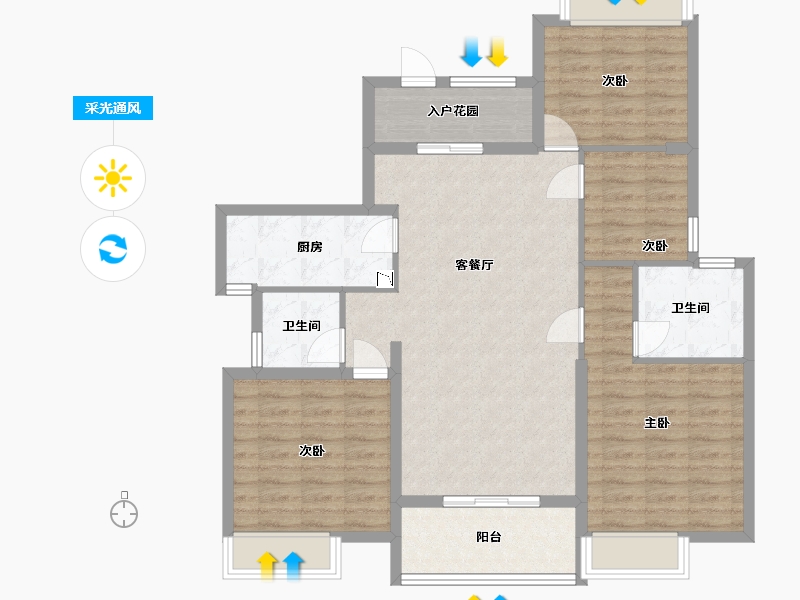 广东省-肇庆市-名城星岸-103.22-户型库-采光通风