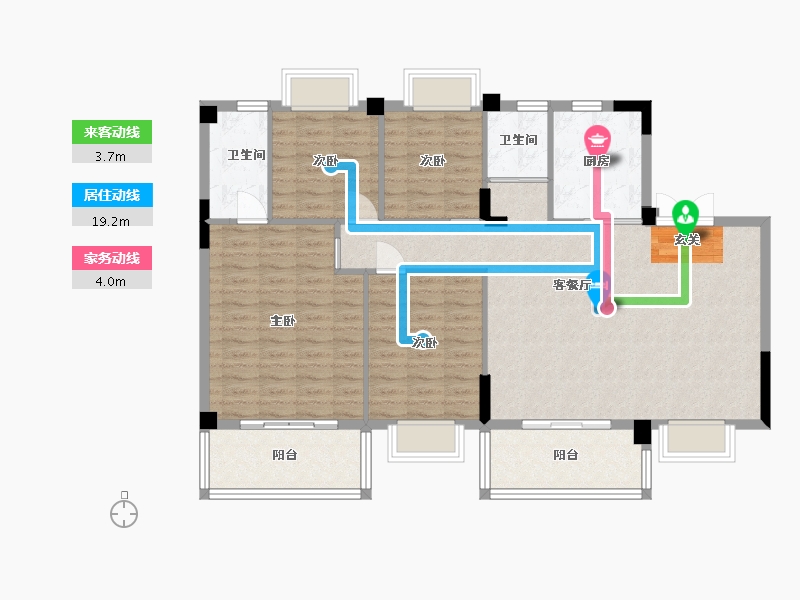 广西壮族自治区-贺州市-碧桂园滨江一号-116.34-户型库-动静线