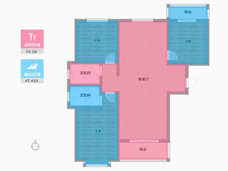 河北省-石家庄市-上澜亭-92.19-户型库-动静分区