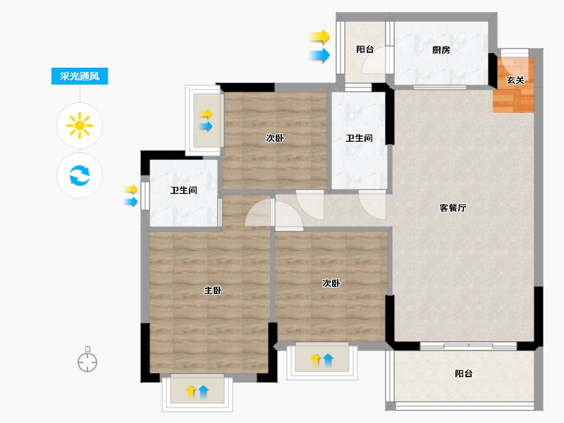 广西壮族自治区-南宁市-天池山-87.88-户型库-采光通风