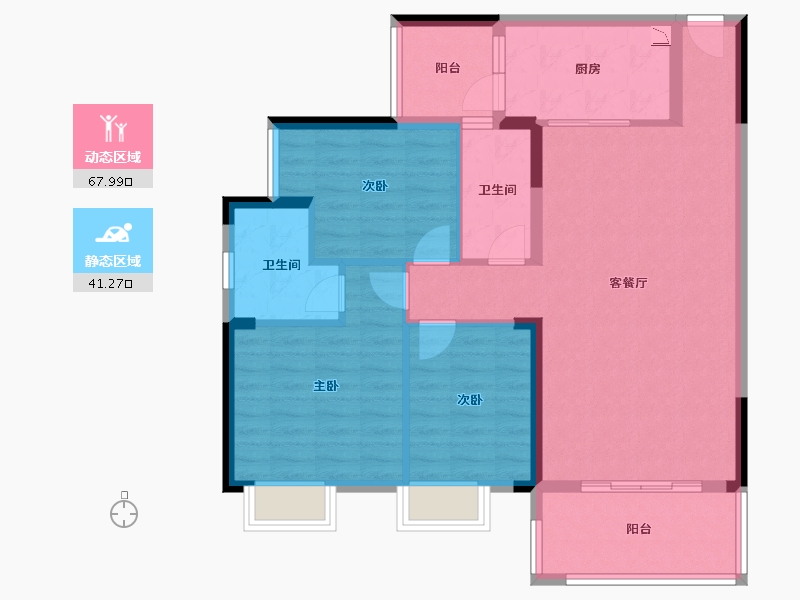 湖北省-咸宁市-名仕学府-98.15-户型库-动静分区