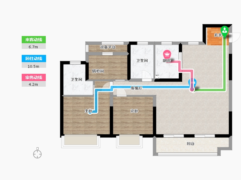 浙江省-嘉兴市-交投祥生・上湖轩-98.80-户型库-动静线