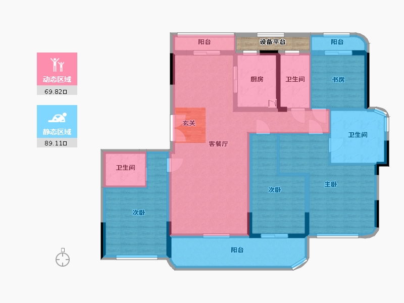 浙江省-嘉兴市-金昌香湖印-146.09-户型库-动静分区