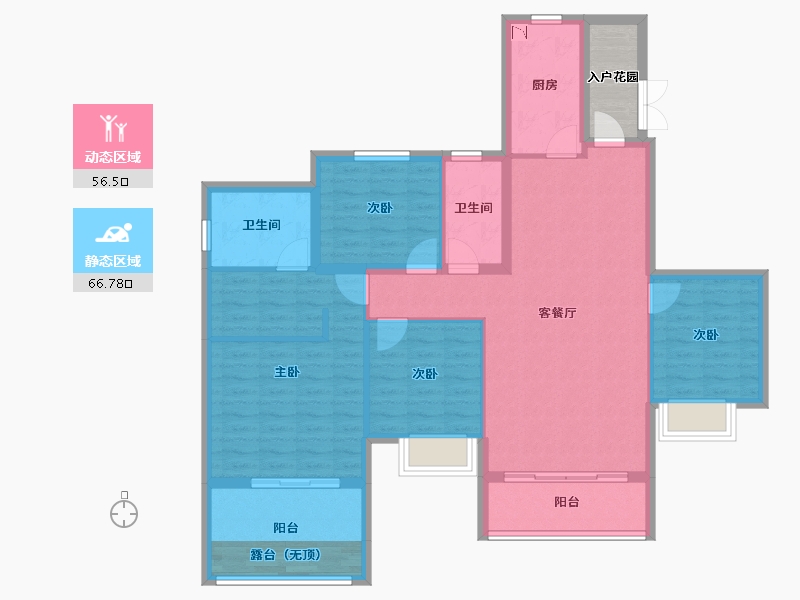 湖南省-长沙市-长沙恒大半山悦府-114.97-户型库-动静分区