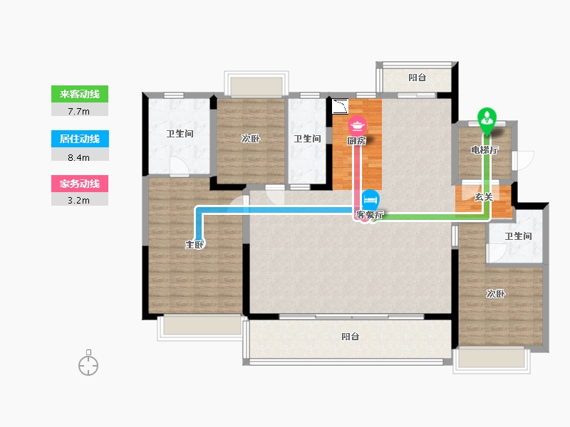 云南省-昆明市-中国中铁・诺德山海春风-141.29-户型库-动静线