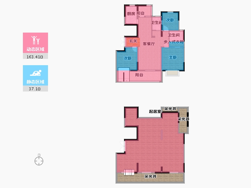 山东省-临沂市-致远沂河传奇-203.32-户型库-动静分区