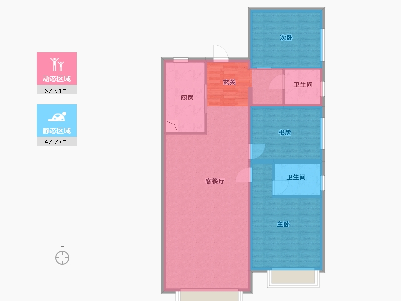 天津-天津市-新城和兴府-104.00-户型库-动静分区