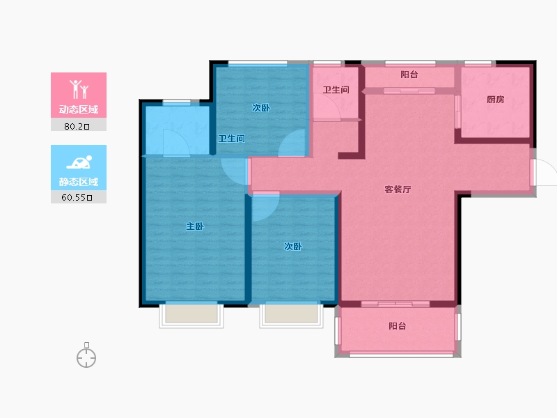 河南省-洛阳市-和昌・中央城邦-127.00-户型库-动静分区