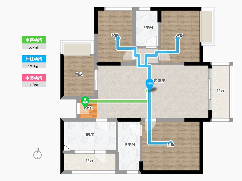 广东省-珠海市-平沙九号-101.14-户型库-动静线