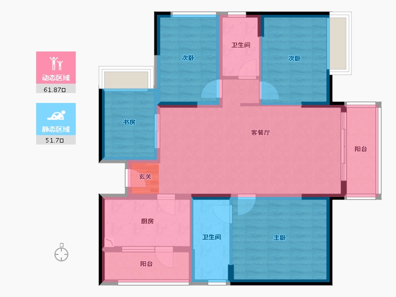 广东省-珠海市-平沙九号-101.14-户型库-动静分区