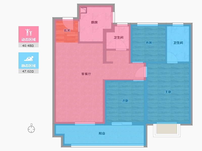 山西省-晋中市-晋中阳光城・文澜府-77.48-户型库-动静分区