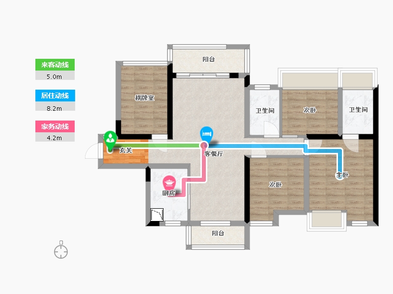 广东省-江门市-博富名苑-87.03-户型库-动静线