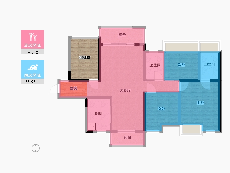 广东省-江门市-博富名苑-87.03-户型库-动静分区