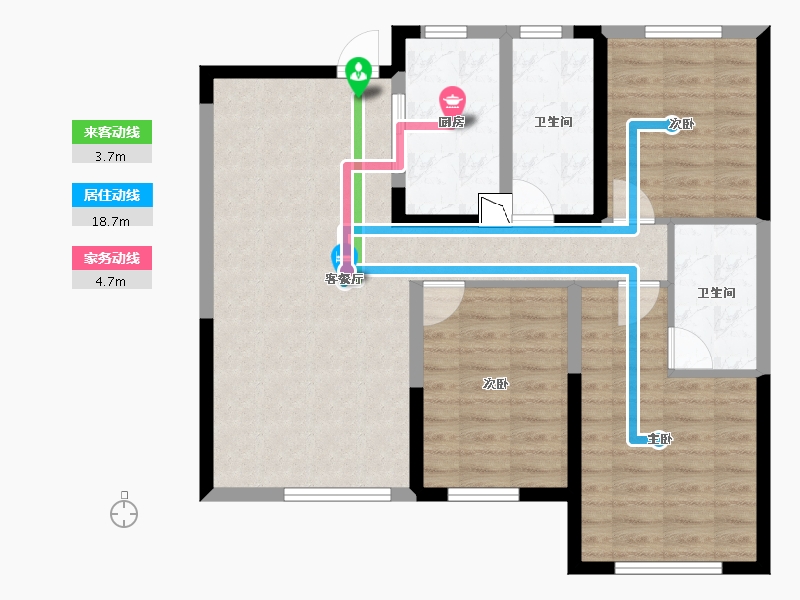 辽宁省-沈阳市-保利天汇-85.05-户型库-动静线