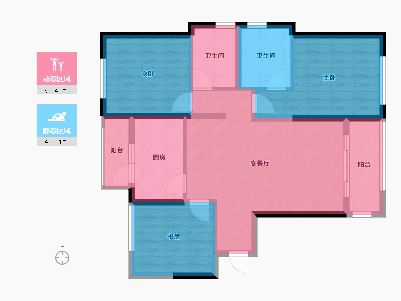 四川省-成都市-新景璟誉府-84.23-户型库-动静分区