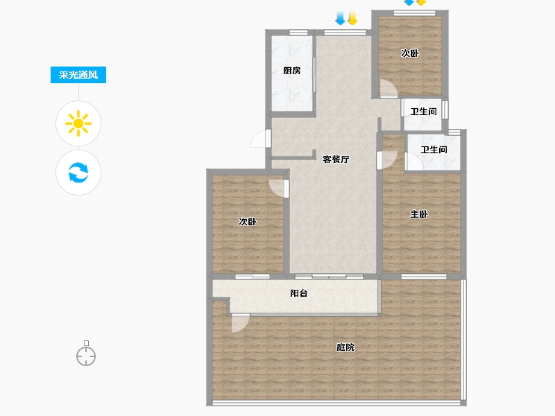 陕西省-西安市-崇文·尚学-143.07-户型库-采光通风