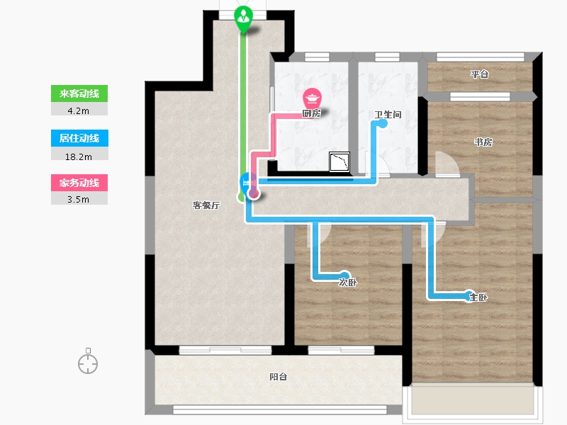 浙江省-温州市-温州吾悦广场・澜悦府-80.79-户型库-动静线