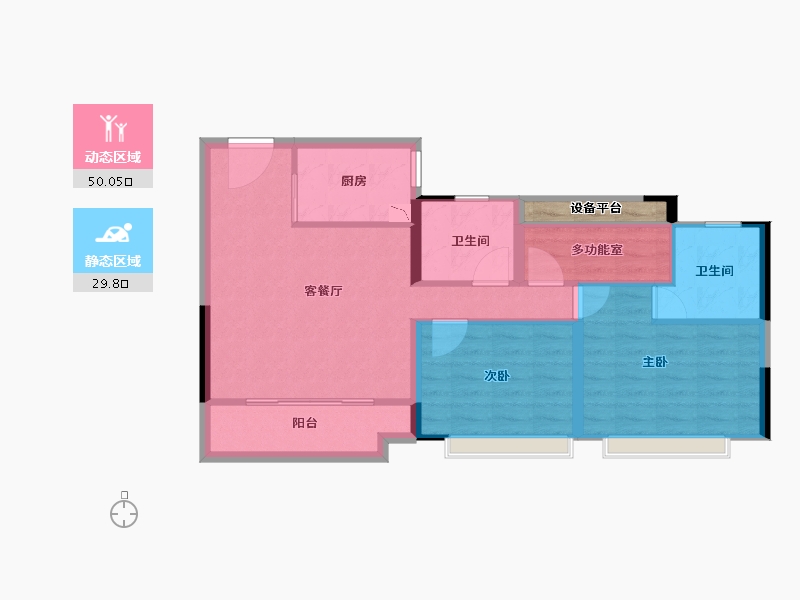 福建省-泉州市-晋江新塘宝龙世家-73.60-户型库-动静分区