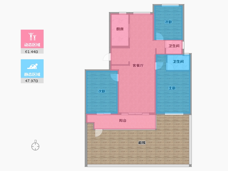 陕西省-西安市-崇文·尚学-143.07-户型库-动静分区