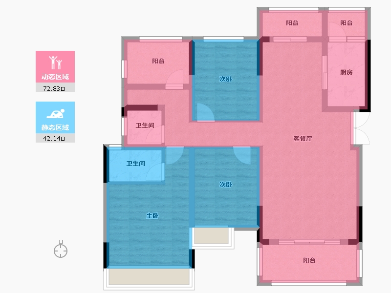 四川省-宜宾市-高铁生态城-101.77-户型库-动静分区