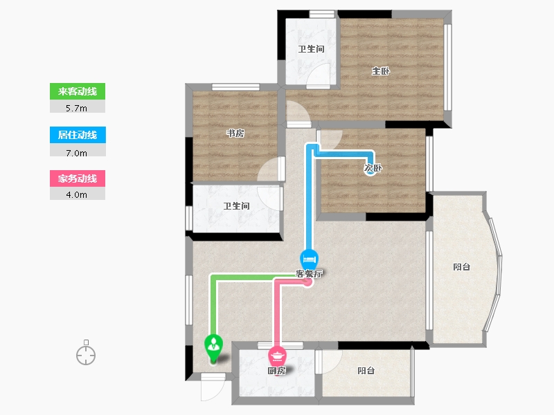 四川省-广元市-东山半岛-91.00-户型库-动静线