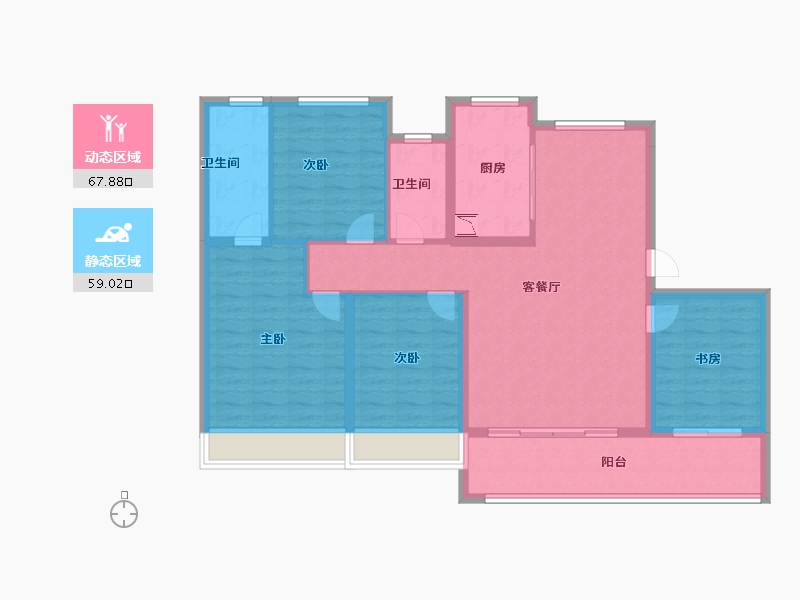 浙江省-温州市-保利・大国�Z-114.40-户型库-动静分区