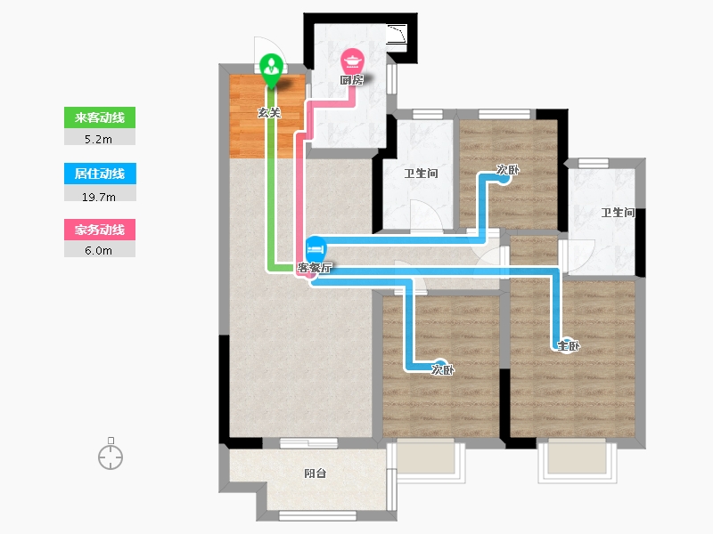 湖北省-武汉市-融创首创九派江山-78.40-户型库-动静线