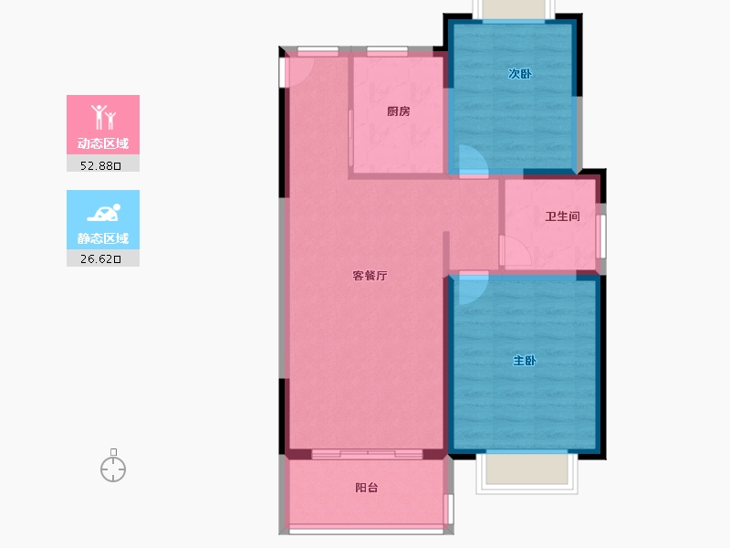 江苏省-南京市-滨江雅园-71.20-户型库-动静分区