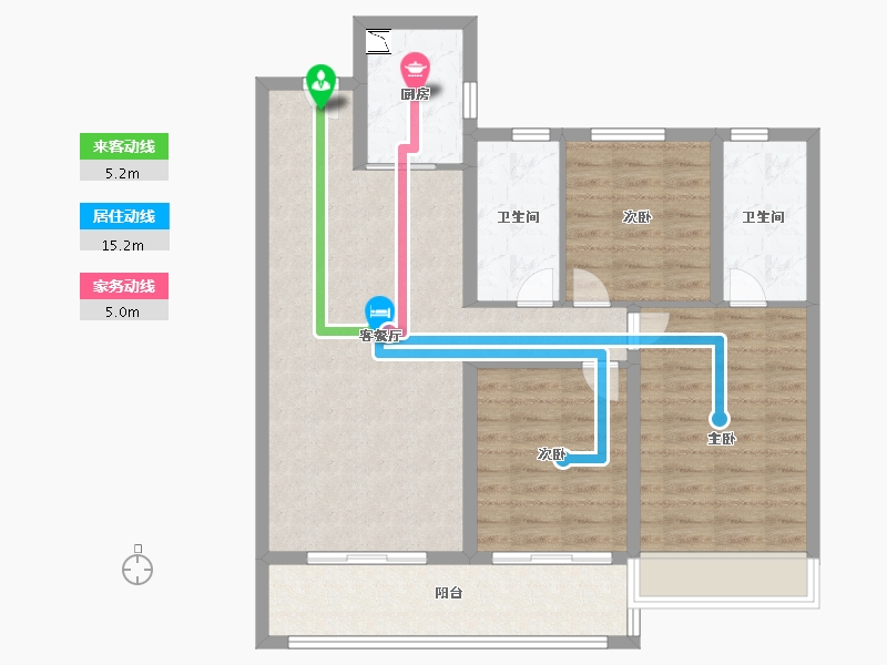 浙江省-温州市-九山金茂府-91.99-户型库-动静线