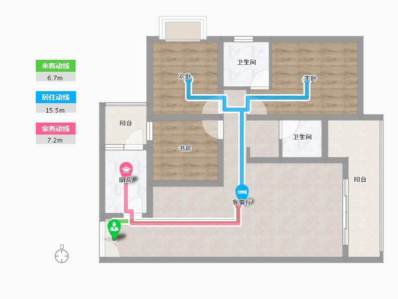 云南省-昆明市-山水融城-89.74-户型库-动静线