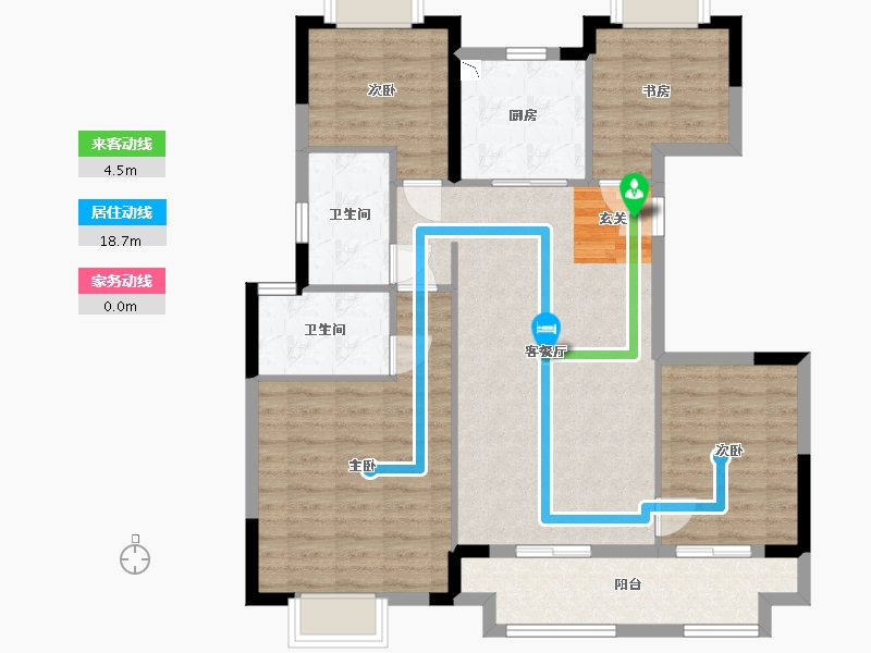 湖北省-武汉市-美的君兰半岛-97.11-户型库-动静线