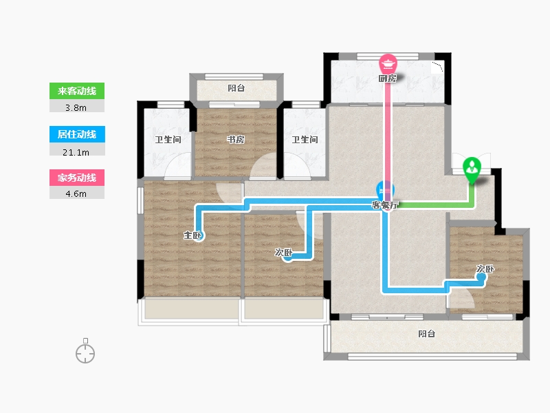 浙江省-温州市-悦珑府-111.21-户型库-动静线